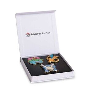 Pokemon Charizard Blastoise Venusaur Deluxe Enamel Pin Set Premium Badges